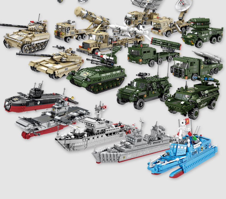 Compatible with Lego Building Blocks Small Particle Assembly Toy Enlightenment Puzzle 6 Wholesale Military Toy Block