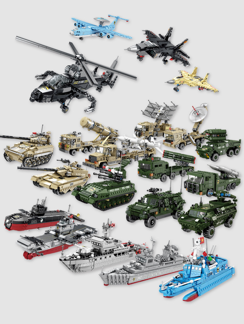 Compatible with Lego Building Blocks Small Particle Assembly Toy Enlightenment Puzzle 6 Wholesale Military Toy Block