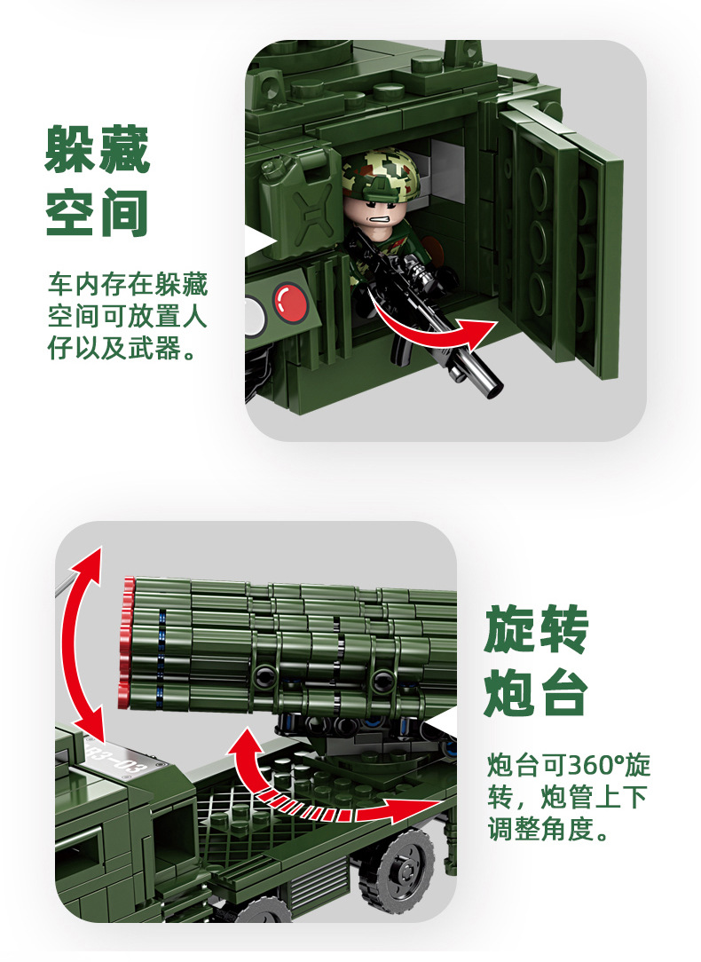 Compatible with Lego Building Blocks Small Particle Assembly Toy Enlightenment Puzzle 6 Wholesale Military Toy Block