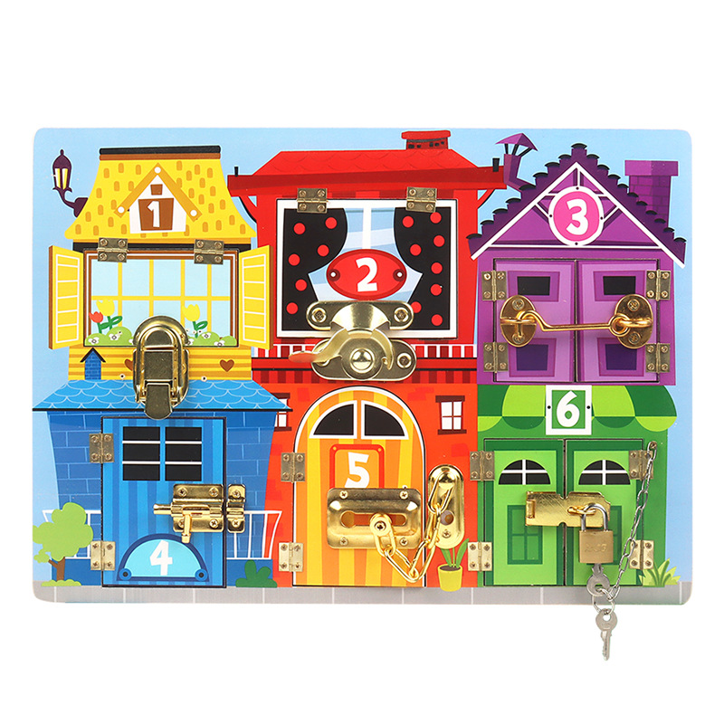 Toy Block Busy Board Busyboard Animal House DIY Busy Block Montessori Early Education Educational Thinking Cognitive Toy