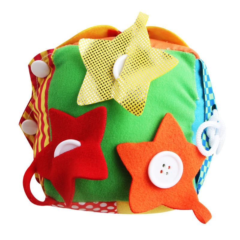 New Children&#039;s Intelligence Development Rubik&#039;s Cube Baby Fabric Toy Block Pedology Dressing Early Education Teaching Aids Wholesale