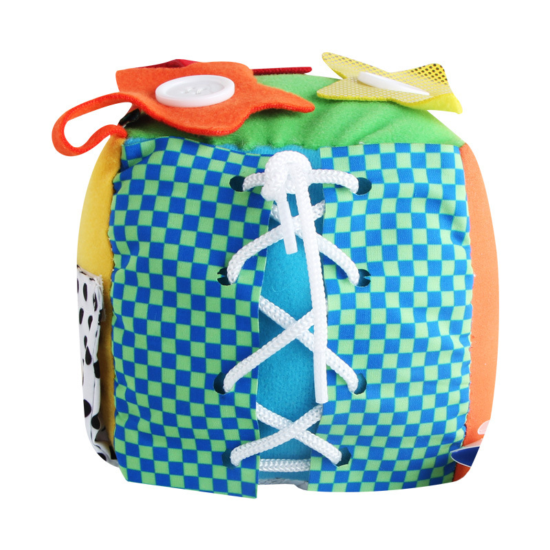 New Children&#039;s Intelligence Development Rubik&#039;s Cube Baby Fabric Toy Block Pedology Dressing Early Education Teaching Aids Wholesale