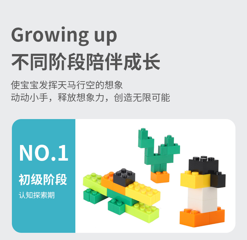Toy Block  Blocks 1000 Pieces Compatible with Various Brands DIY Kindergarten Educational Bulk Building Blocks