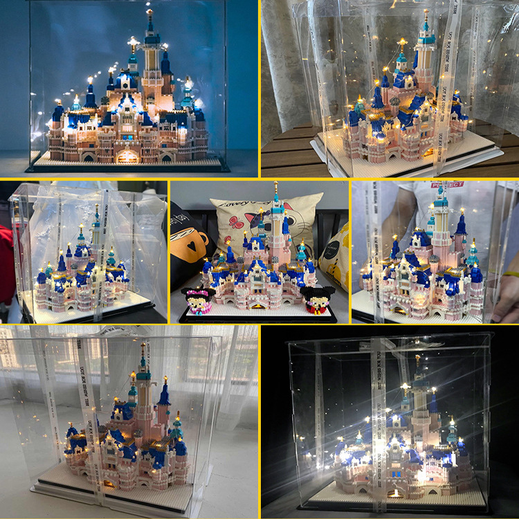 Compatible with Lego Micro Diamond Particle Building Blocks Swan Lake Castle Disney Adult High Toy Block