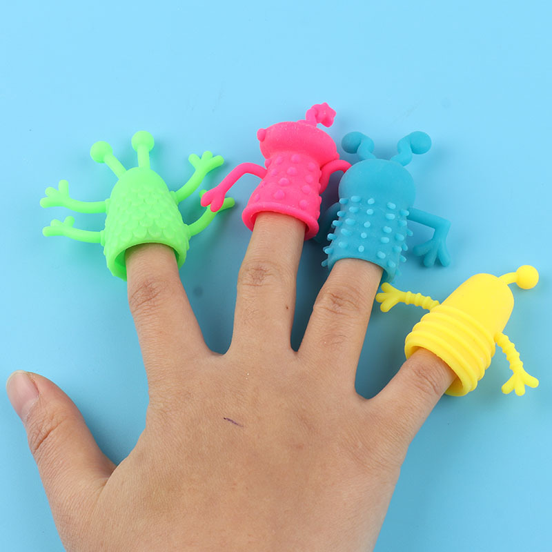 Halloween Trick and Joke Mixed Mini Finger Puppets TPR Soft Rubber Monster Story prank Toy