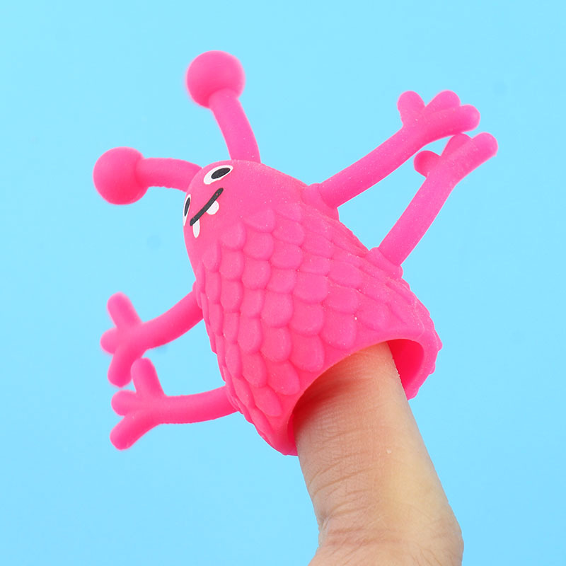 Halloween Trick and Joke Mixed Mini Finger Puppets TPR Soft Rubber Monster Story prank Toy
