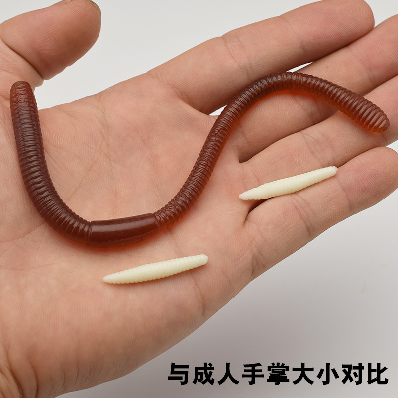 Artificial Earthworm Soft Glue Earthworm Props Maggots Trick Trick Trick Whole Person prank Toy