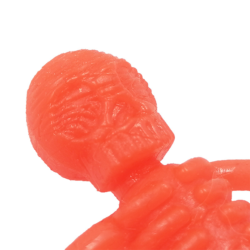 Trick Skull Color Soft Rubber Skeleton Model Halloween prank Toy