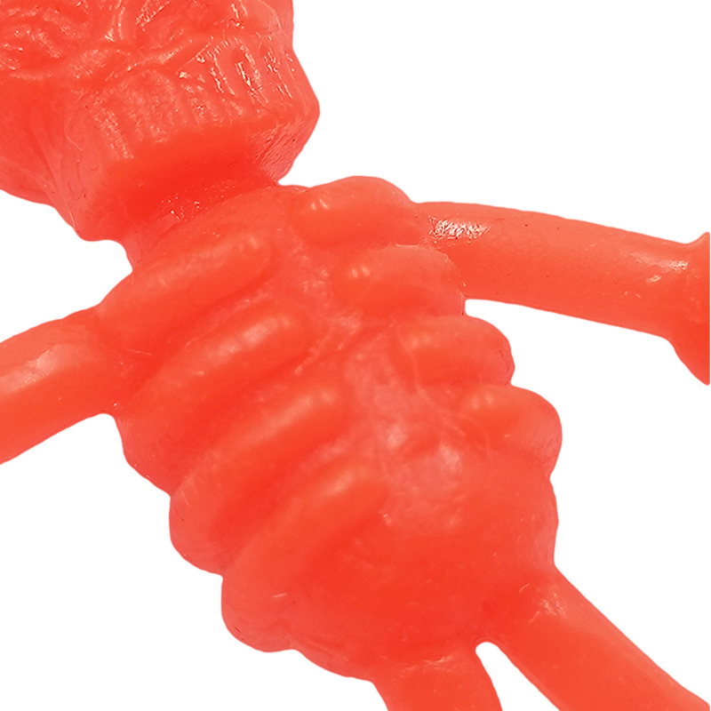 Trick Skull Color Soft Rubber Skeleton Model Halloween prank Toy