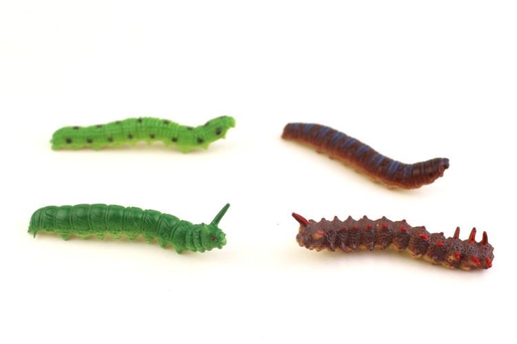 12 Simulation Caterpillar Cabbage Insect Crawling prank Toy