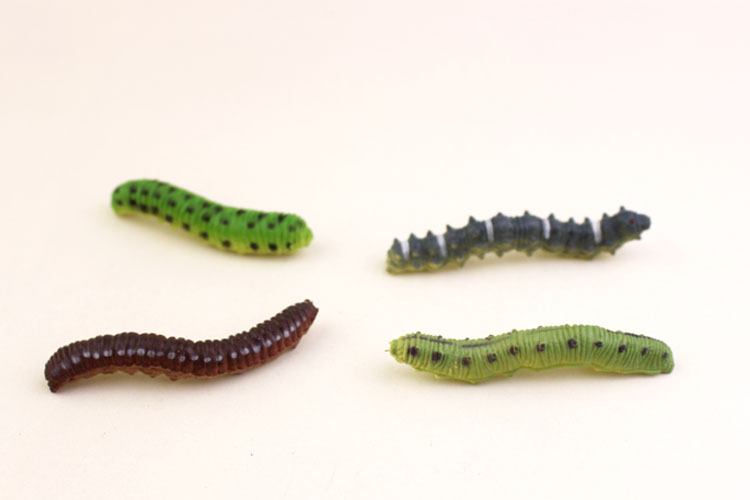12 Simulation Caterpillar Cabbage Insect Crawling prank Toy