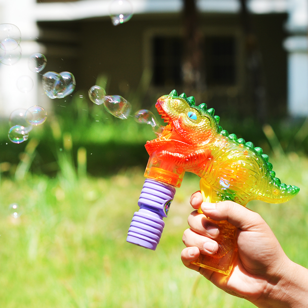 Children&#039;s toy dinosaur bubble gun automatic non electric bubble