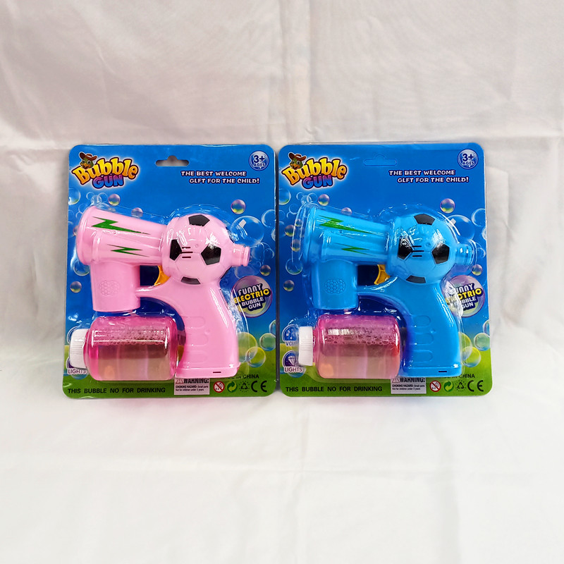 Children's outdoor toy suction card equipped with children's educational football bell shaped electric bubble gun Children's outdoor toy suction card equipped with children's educational football bell shaped electric bubble gun