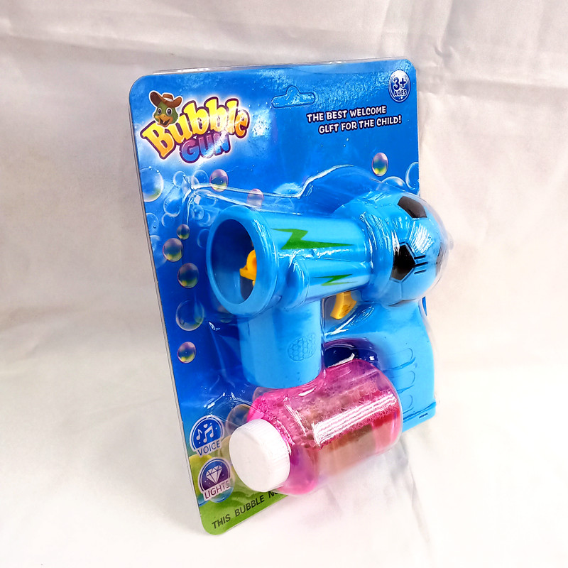 Children's outdoor toy suction card equipped with children's educational football bell shaped electric bubble gun Children's outdoor toy suction card equipped with children's educational football bell shaped electric bubble gun