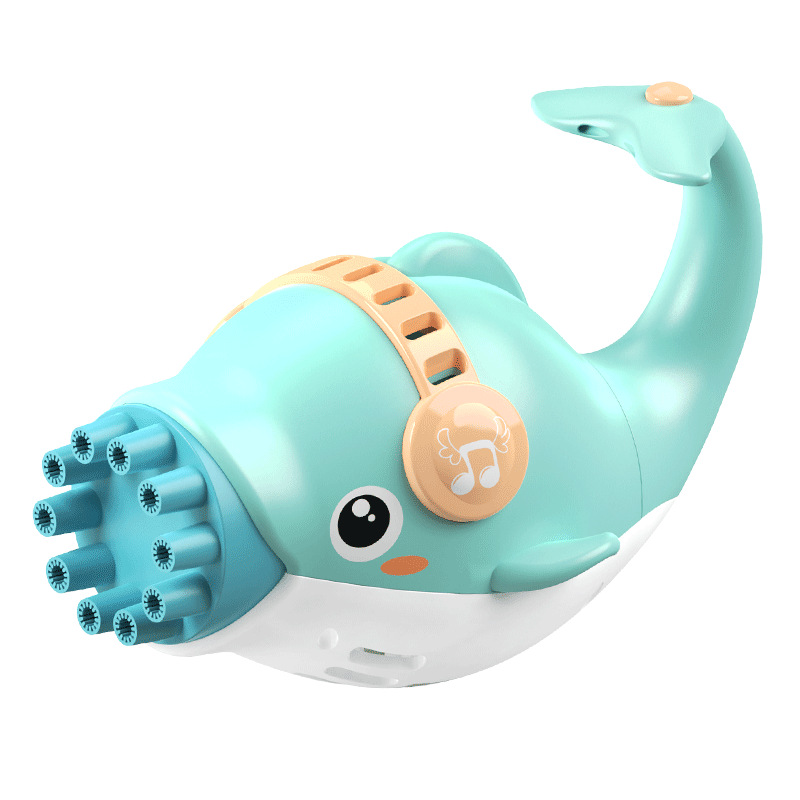2021 Tik Tok New Dolphin Bubble Gun 10 Holes out Bubble Machine Automatic Blowing Wholesale Electric Bubble Gun