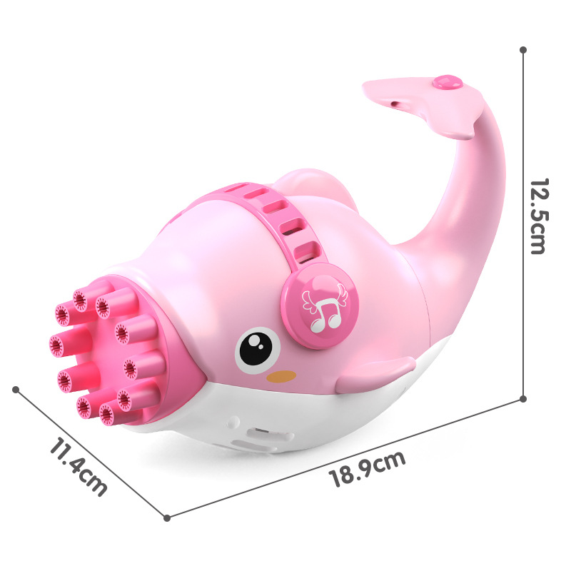 2021 Tik Tok New Dolphin Bubble Gun 10 Holes out Bubble Machine Automatic Blowing Wholesale Electric Bubble Gun