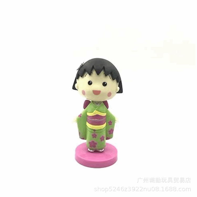 6 Kimono Cherry Maruko Cartoon Character Model Cake Doll Car Car Hand Office