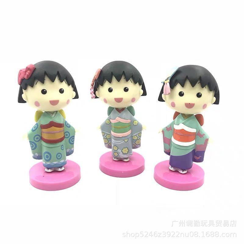 6 Kimono Cherry Maruko Cartoon Character Model Cake Doll Car Car Hand Office 6 Kimono Cherry Maruko Cartoon Character Model Cake Doll Car Car Hand Office