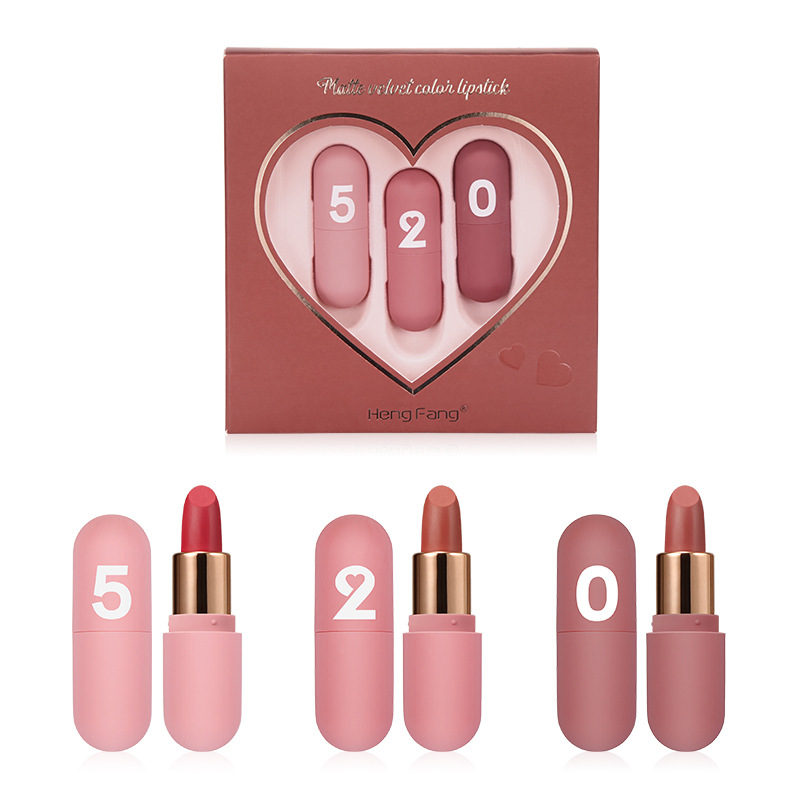 Mini Capsule Lipstick Kit Velvet Matte Matte Lipstick Niche Brand Maruko Lipstick Valentine&#039;s Day