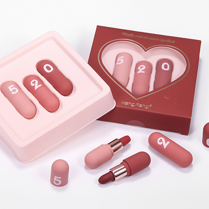 Mini Capsule Lipstick Kit Velvet Matte Matte Lipstick Niche Brand Maruko Lipstick Valentine&#039;s Day