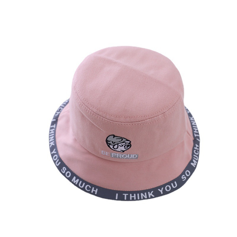 Cartoon Dog Letter Cap Bucket Hat Girls 1-4 Years Old Autumn Maruko