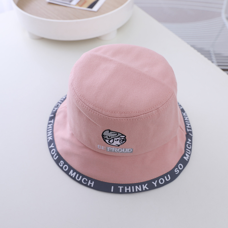 Cartoon Dog Letter Cap Bucket Hat Girls 1-4 Years Old Autumn Maruko