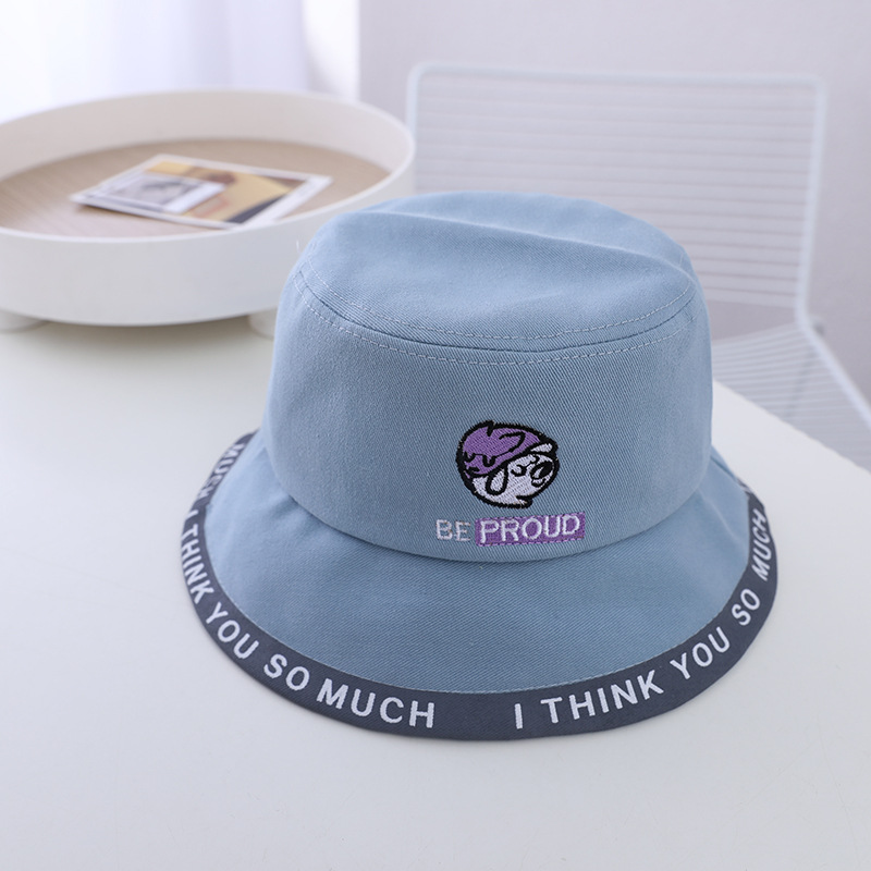 Cartoon Dog Letter Cap Bucket Hat Girls 1-4 Years Old Autumn Maruko