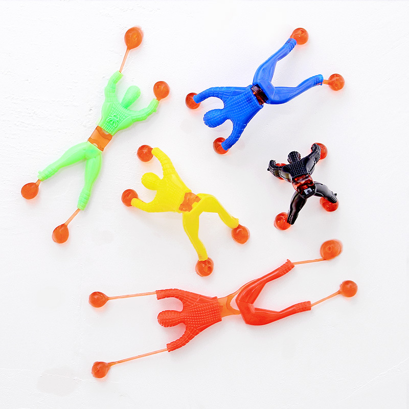 Hot Sale Fun Creative Flip Bucket Wall Climbing Superman Spider-Man Sticky Wall Climbing Spider-Man Toy
