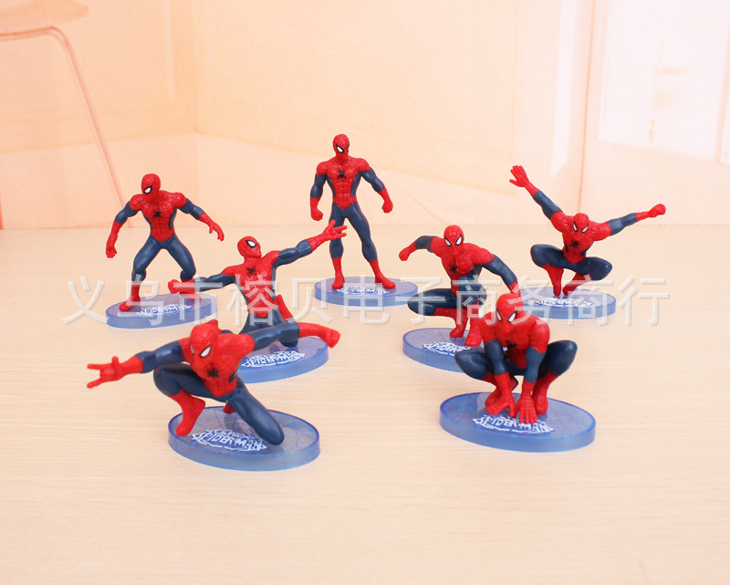 PVC Solid Spider-Man Cake Decorative Ornaments Toy Garage Kit Doll Model Situation Cake Ornaments PVC Solid Spider-Man Cake Decorative Ornaments Toy Garage Kit Doll Model Situation Cake Ornaments