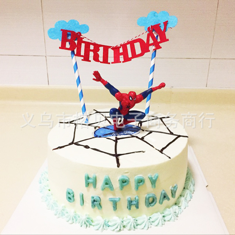 PVC Solid Spider-Man Cake Decorative Ornaments Toy Garage Kit Doll Model Situation Cake Ornaments PVC Solid Spider-Man Cake Decorative Ornaments Toy Garage Kit Doll Model Situation Cake Ornaments