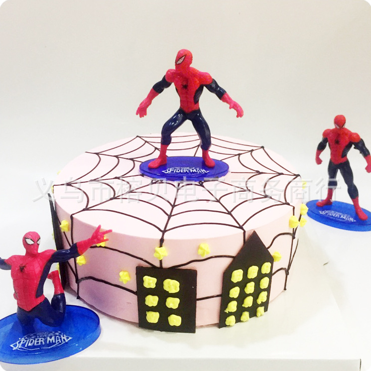 PVC Solid Spider-Man Cake Decorative Ornaments Toy Garage Kit Doll Model Situation Cake Ornaments PVC Solid Spider-Man Cake Decorative Ornaments Toy Garage Kit Doll Model Situation Cake Ornaments