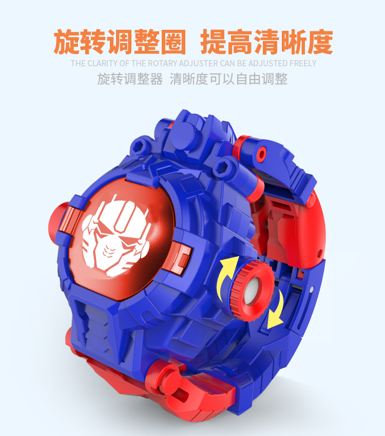 Children's Watch Luminous Ultraman Toy Boy Transformation Robot Electronic Watch Projection Lamp Watch Spider-Man Watch