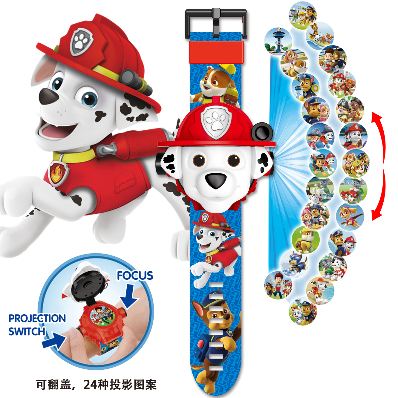 Children's Watch Luminous Ultraman Toy Boy Transformation Robot Electronic Watch Projection Lamp Watch Spider-Man Watch
