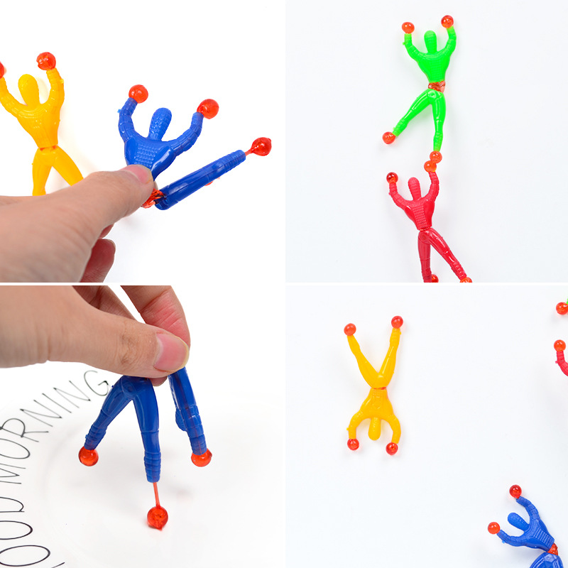 Wall Climbing Man Sticky Spider-Man Wall Climbing Superman Wall Climbing Man 2 Yuan Shop Traditional Toy Stall Hot Sale Toy