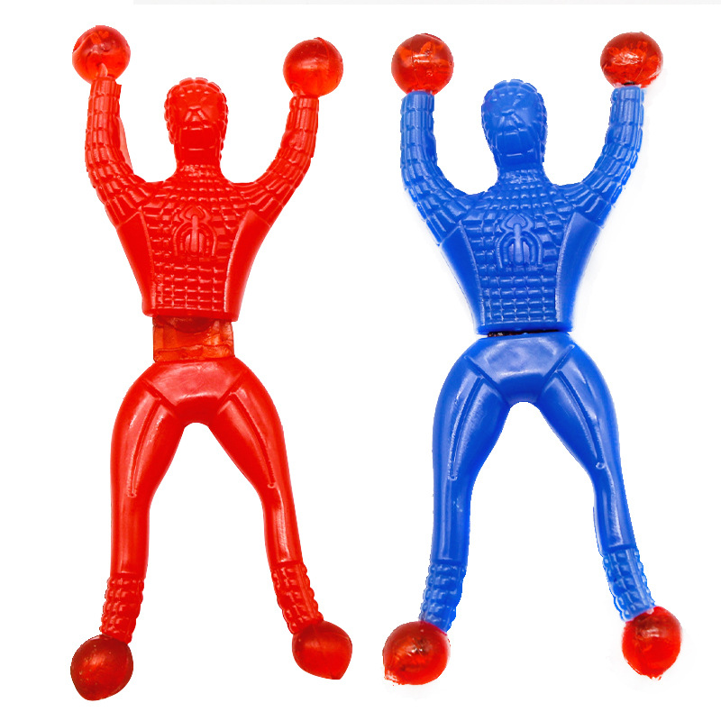Wall Climbing Man Sticky Spider-Man Wall Climbing Superman Wall Climbing Man Trick Stress Relief TPR Expandable Material Toy