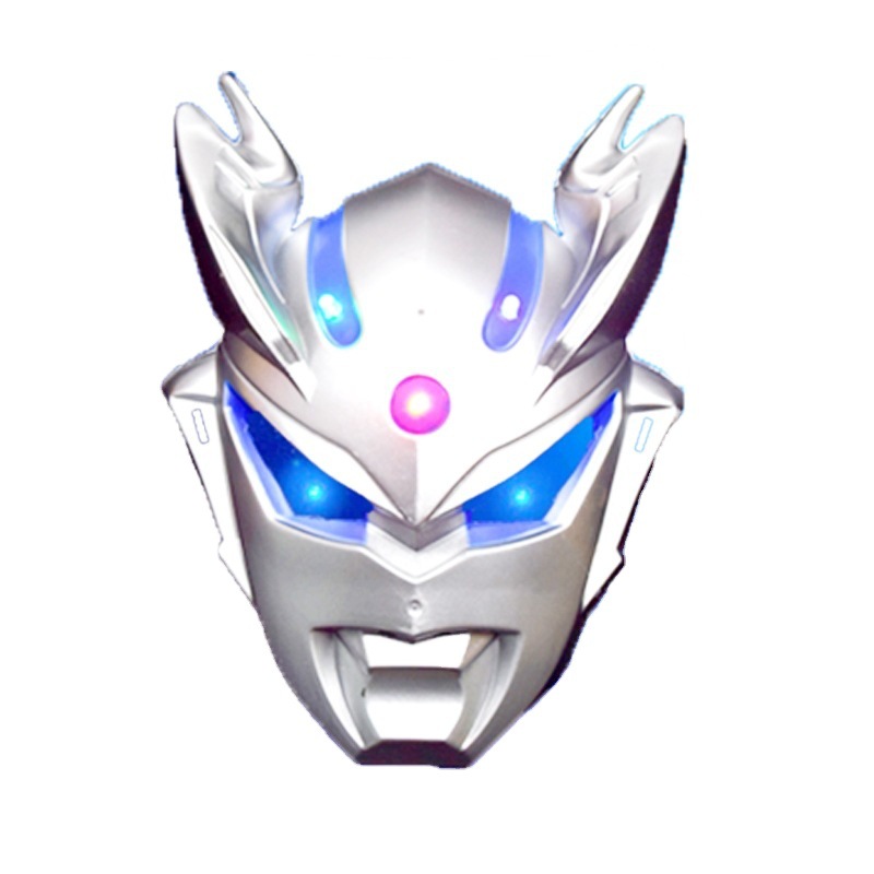 Luminous Mask Children&#039;s Boy Flash Sword Ultraman Tiga Toy Selo Spider-Man Monkey Mask Sword