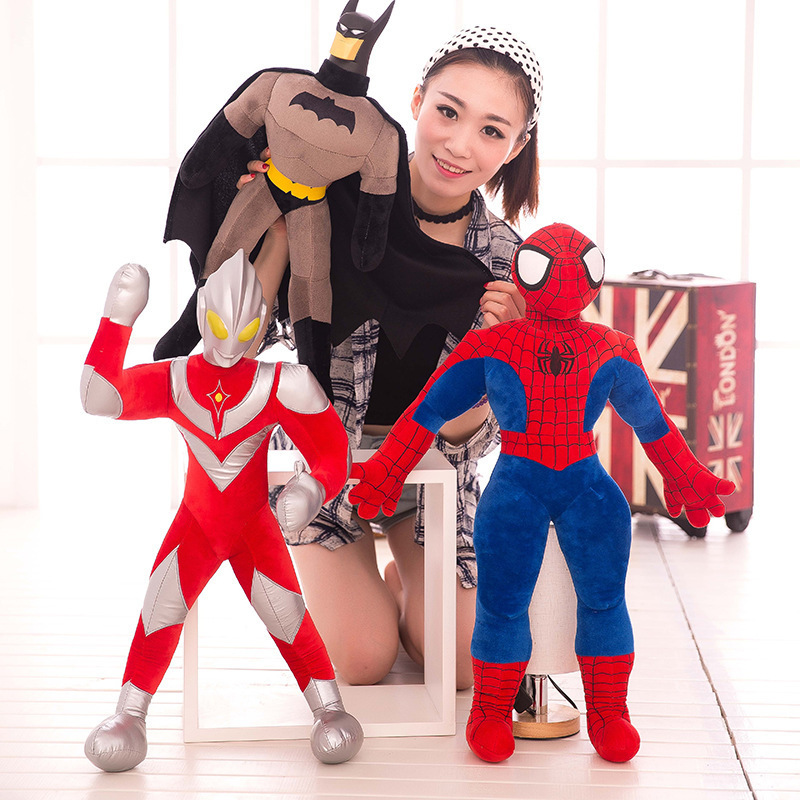 Spider-Man Toy Factory Direct Sales Ultraman Doll Batman Spider-Man Plush Toy Children&#039;s Birthday Gifts Ragdoll Delivery