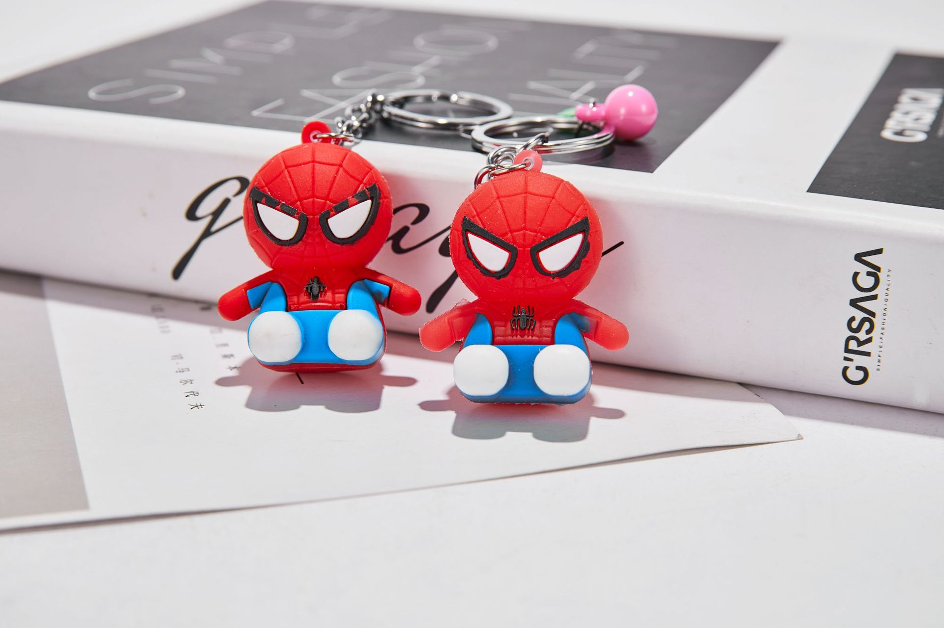 Gift Net Red Toy Superhero Pendant Spider-Man Keychain Color Spider-Man Silicone Doll