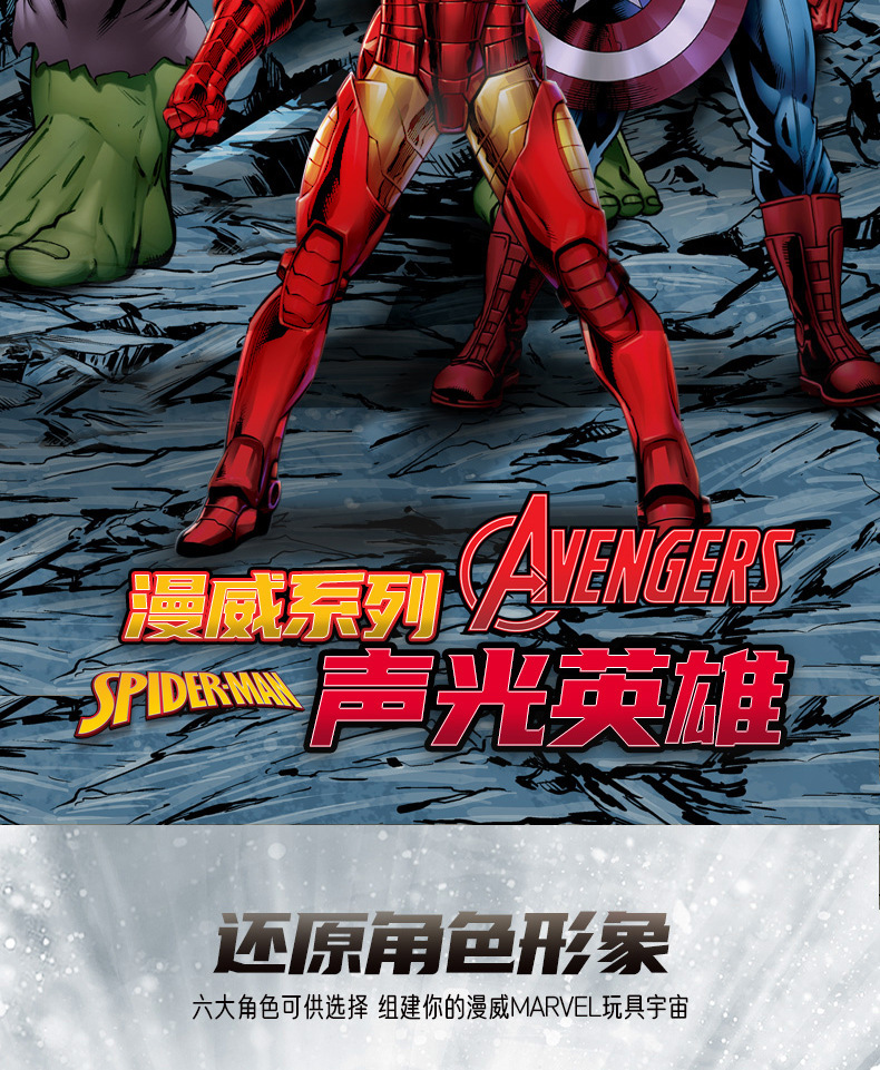 Spider-Man Toy Smart Marvel Avengers Iron Man Transformation Toy Boy Spider-Man Captain America Hulk