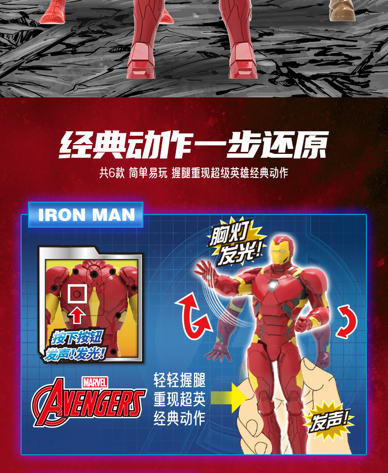 Spider-Man Toy Smart Marvel Avengers Iron Man Transformation Toy Boy Spider-Man Captain America Hulk