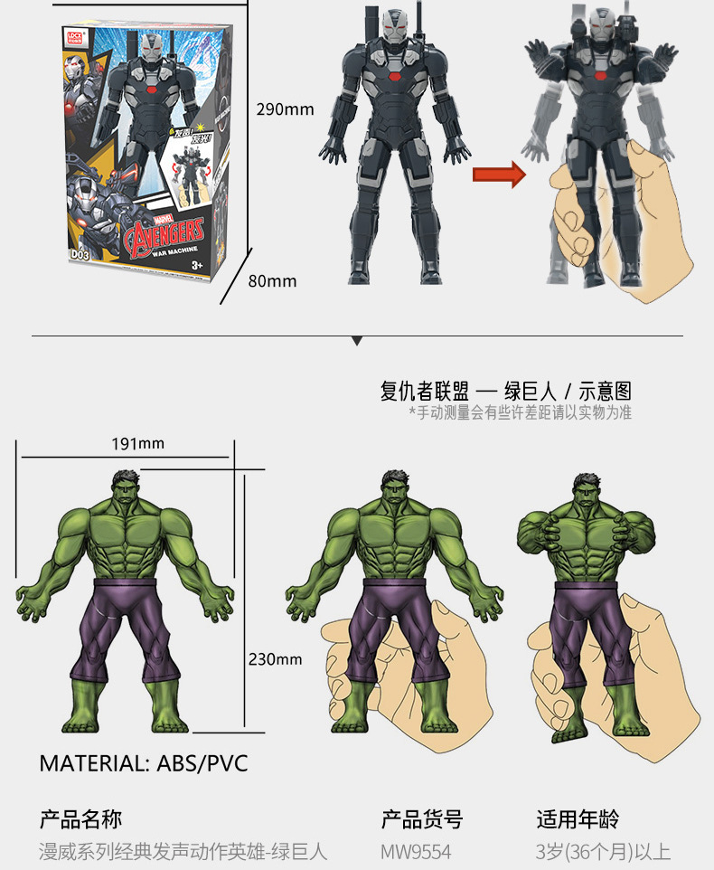 Spider-Man Toy Smart Marvel Avengers Iron Man Transformation Toy Boy Spider-Man Captain America Hulk