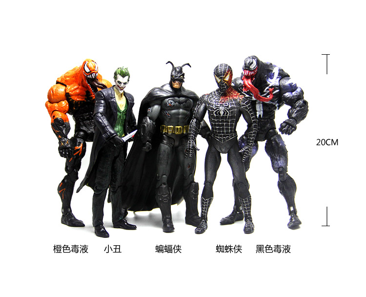Batman Vs Clown Movable Toy Decoration Doll Model Children Doll Joint Spider-Man Venom Hand-Made