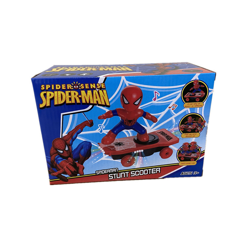 Spider-Man Toy Stunt Scooter Colorful Rolling Car Sound and Light Electric Toys Children's Educational Toys Wholesale Spider-Man Toy Stunt Scooter Colorful Rolling Car Sound and Light Electric Toys Children's Educational Toys Wholesale
