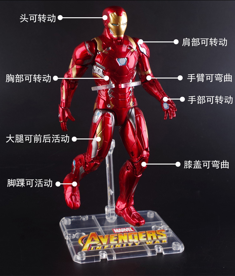 Genuine Zhongdong Marvel Avengers 4 Iron Man Captain America Spider-Man Thanos Doll Garage Kit Toy Spider-Man Toy