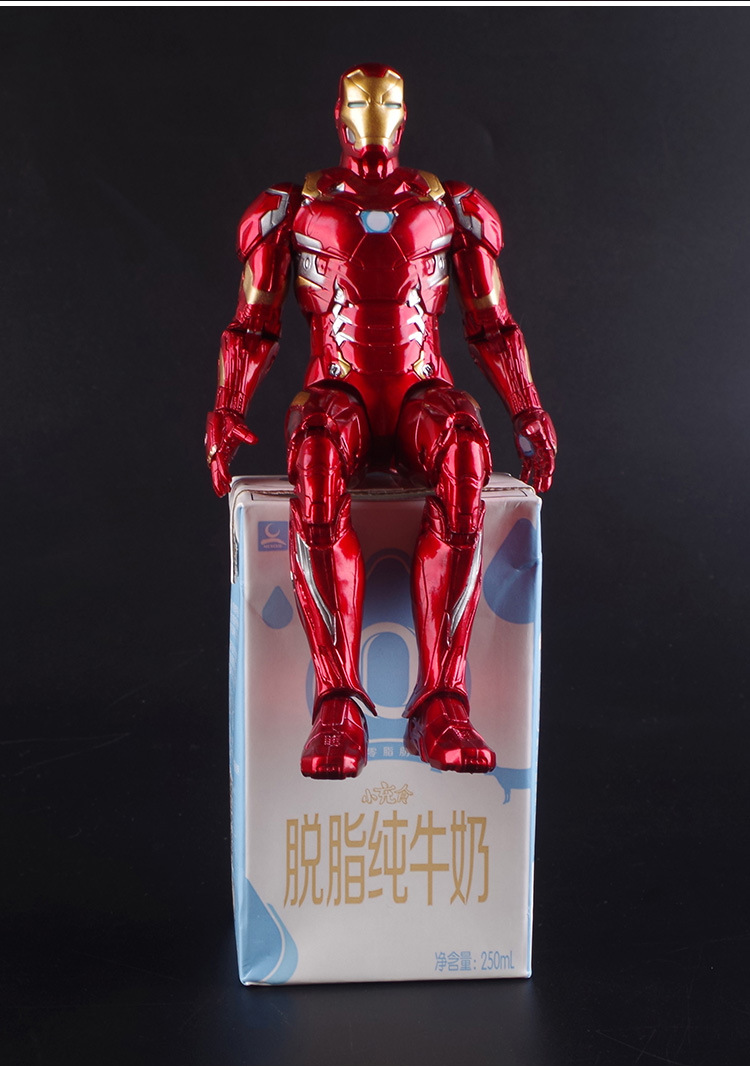 Genuine Zhongdong Marvel Avengers 4 Iron Man Captain America Spider-Man Thanos Doll Garage Kit Toy Spider-Man Toy
