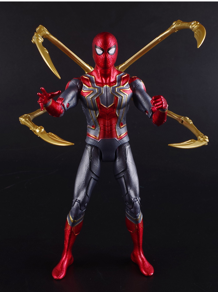 Genuine Zhongdong Marvel Avengers 4 Iron Man Captain America Spider-Man Thanos Doll Garage Kit Toy Spider-Man Toy