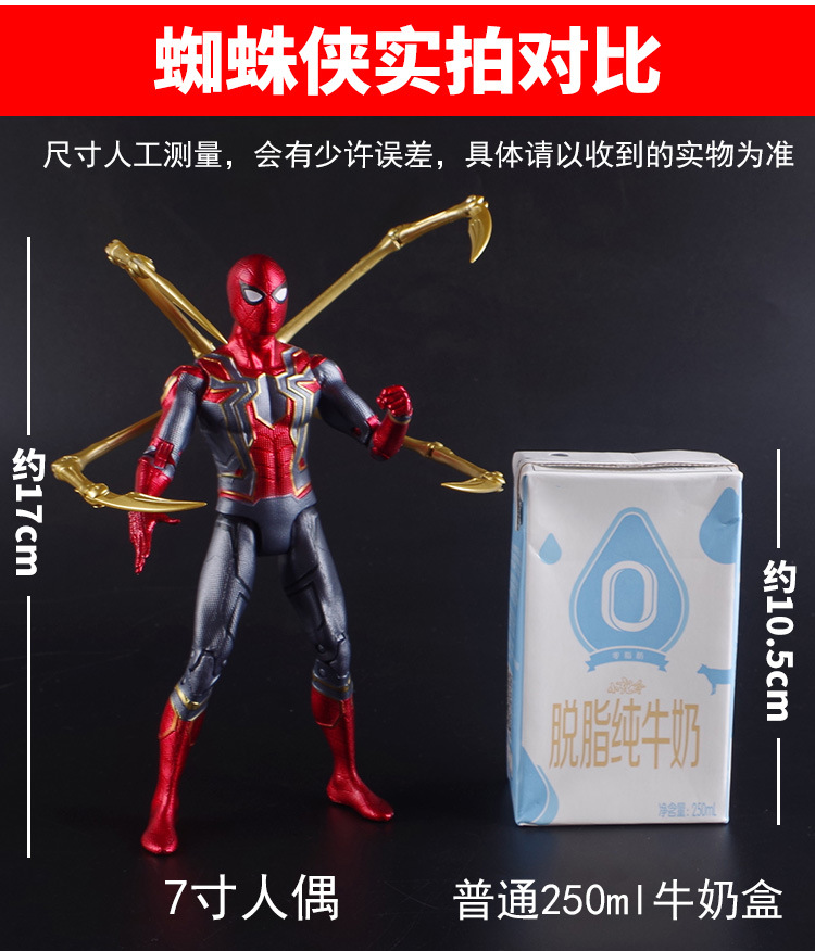 Genuine Zhongdong Marvel Avengers 4 Iron Man Captain America Spider-Man Thanos Doll Garage Kit Toy Spider-Man Toy