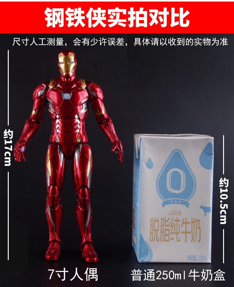 Genuine Zhongdong Marvel Avengers 4 Iron Man Captain America Spider-Man Thanos Doll Garage Kit Toy Spider-Man Toy