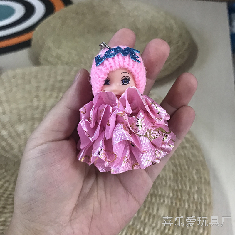 Web celebrity girls toy barbie mini gummy doll 8 cm with a hat surprise doll key pendant Web celebrity girls toy barbie mini gummy doll 8 cm with a hat surprise doll key pendant