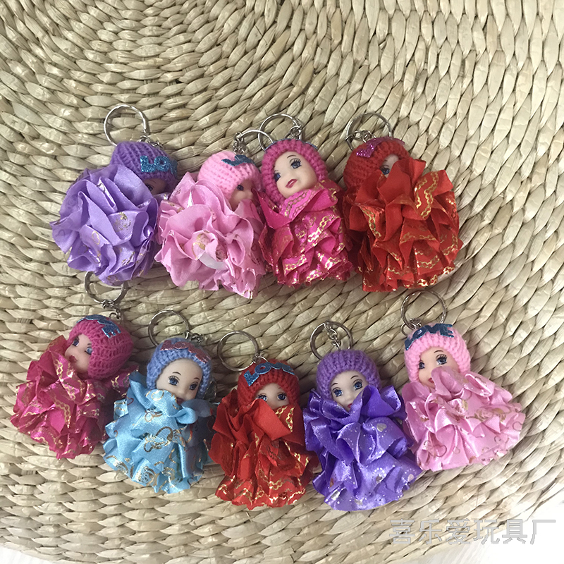 Web celebrity girls toy barbie mini gummy doll 8 cm with a hat surprise doll key pendant Web celebrity girls toy barbie mini gummy doll 8 cm with a hat surprise doll key pendant